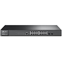 Los mejores  - TP-Link Jetstream 16-Puertos Gigabit L2 Switch gestionable con 2 SFP Slots (T2600G-18TS)- Negro